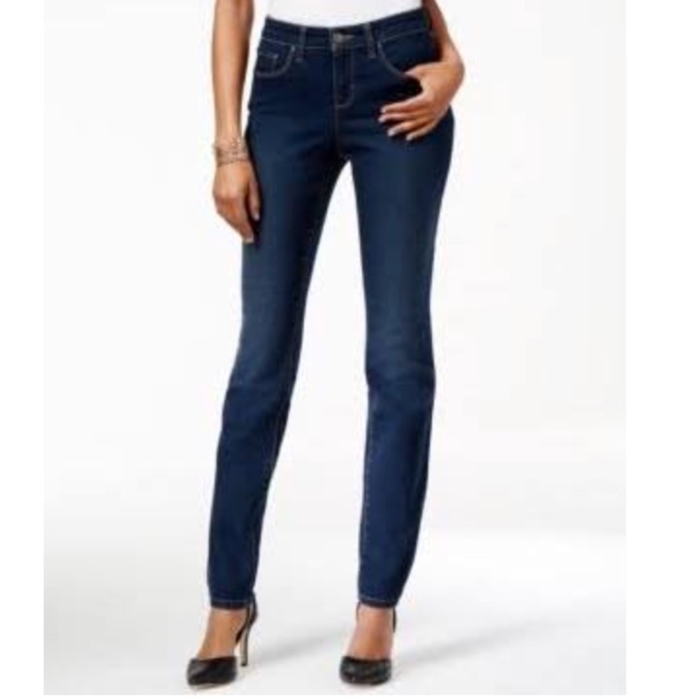 Dark Skinny Jeans - Low Waist, Slim Leg